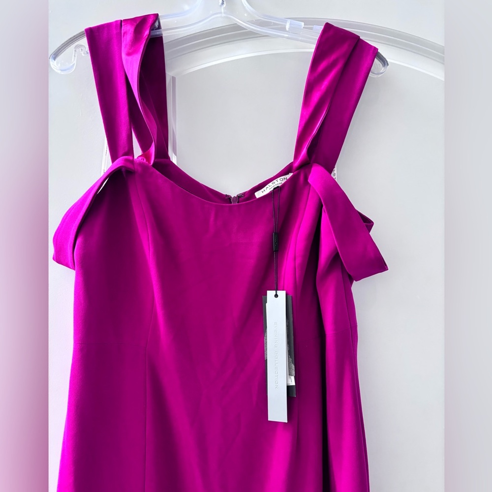 Halston Elegant Magenta Dress